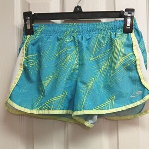 🩷Champion Girls Shorts Size L 10/12 Turquoise/neon yellow.